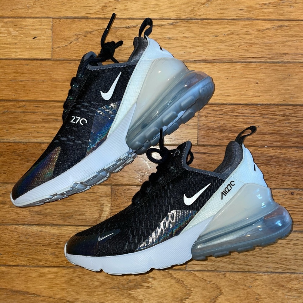 Nike air Max 270 youth size 6.5 black white blue